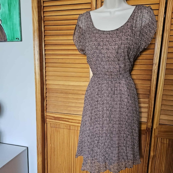 Club Monaco brown nude dress sz 8 - Picture 2 of 16
